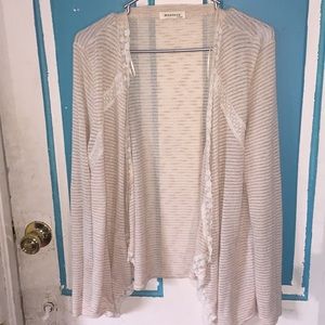 Cute sweater with lace accents